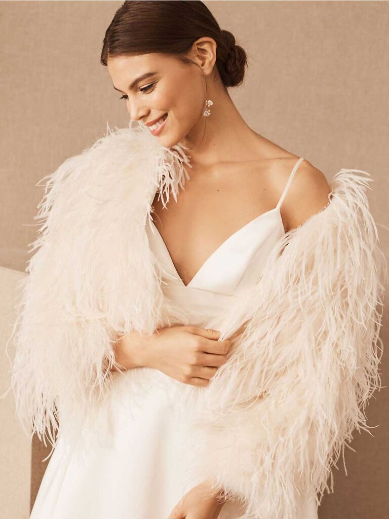 white jacket for wedding dress