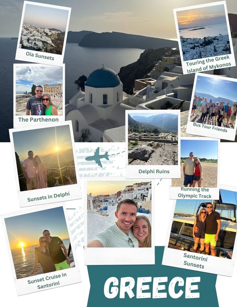    The pair took their first big adventure abroad when they spent twelve days touring the mainland and islands of Greece. They found that they really enjoyed the bus tour adventure and finished the trip with island hopping in Santorini and Mykonos. The two loved getting to enjoy a trip that felt like they were living in the historical documentaries they both love. Michael particularly enjoyed seeing many of the places he'd envisioned from his video game that inspired the trip.  Michael said the trip was partially a test to see if this relationship would make it through the long haul. At the end he decided they passed and started ring shopping shortly after. 