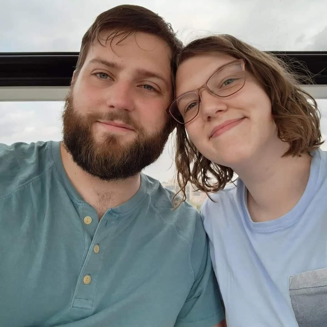 2nd anniversary - on the Ferris wheel. We played rock paper scissors with the couple opposite to us