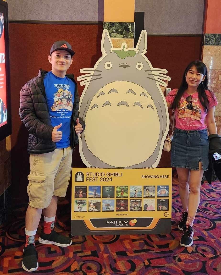 Our first Ghibli Fest, with matching shirts to celebrate the studio's 40th anniversary 