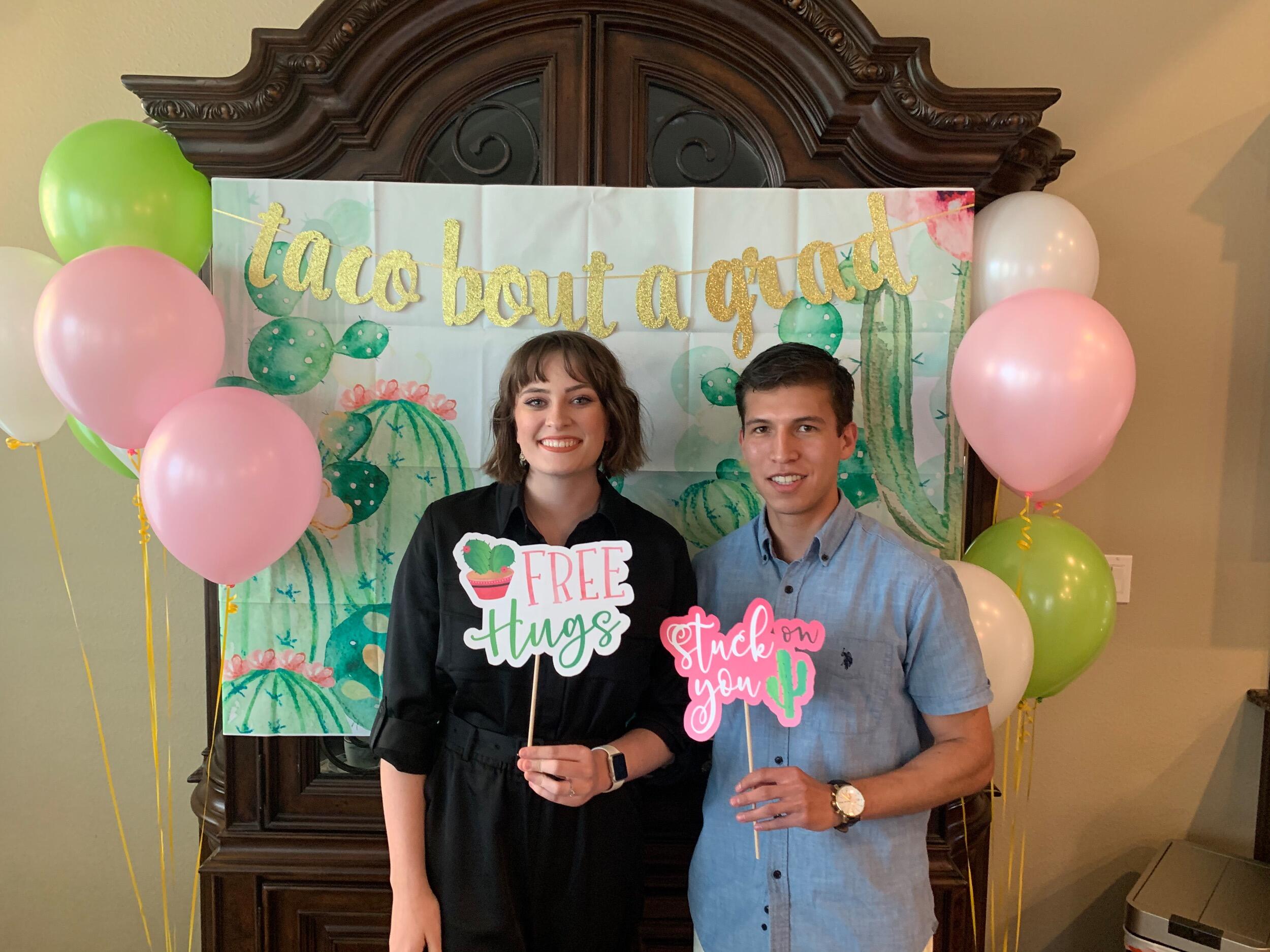 In 2020, Katrina graduated with her Bachelors Degree in Political Science from the University of Texas at El Paso. She had her family over for dinner where Cecilio got to meet everyone for the first time. 