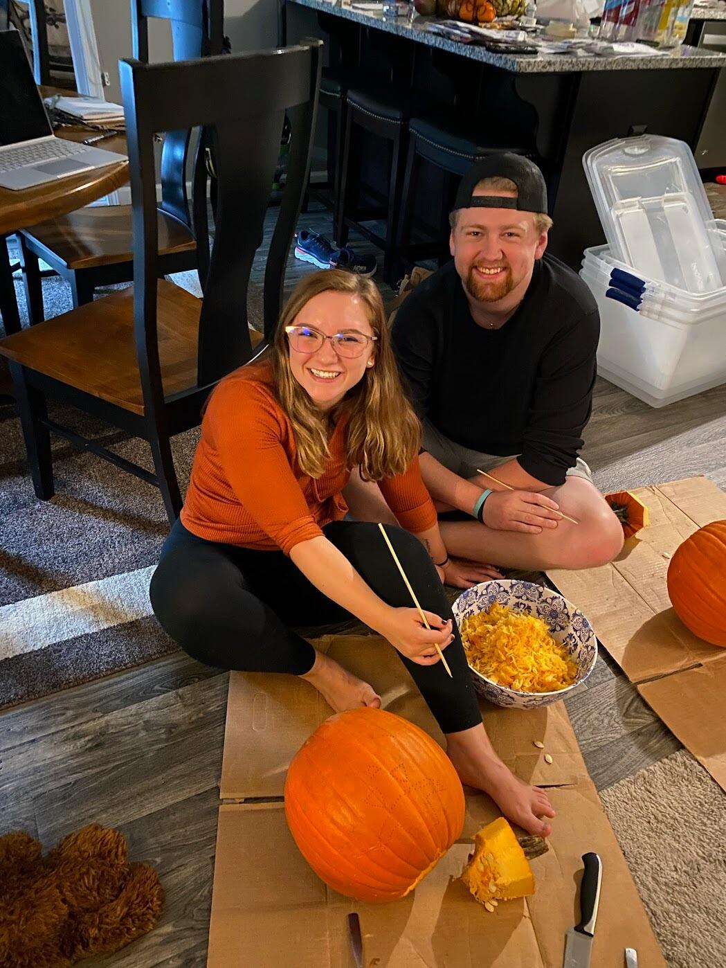 After the first two dates were a hit...Alex meets the whole family (and we carve pumpkins)!