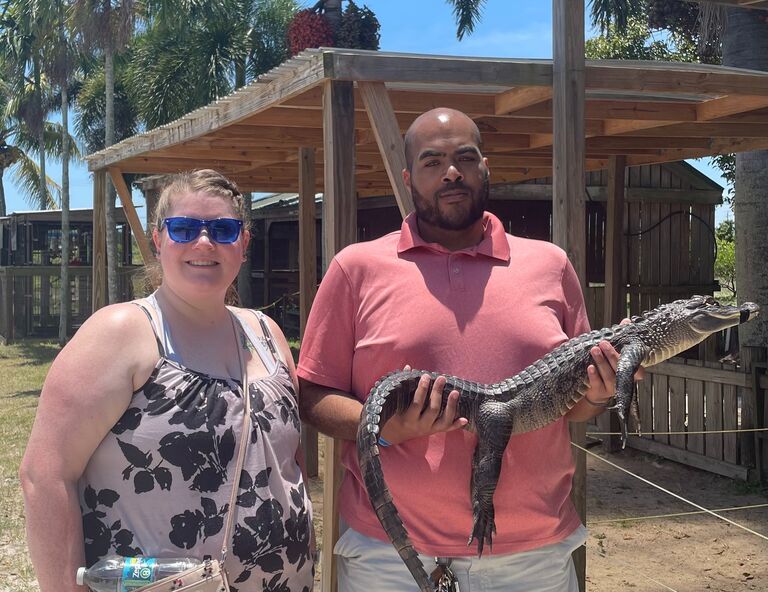 When in Florida hold a gator.  