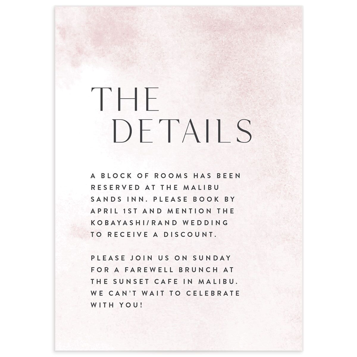 A Wedding Enclosure Card from the Elegant Ethereal Collection