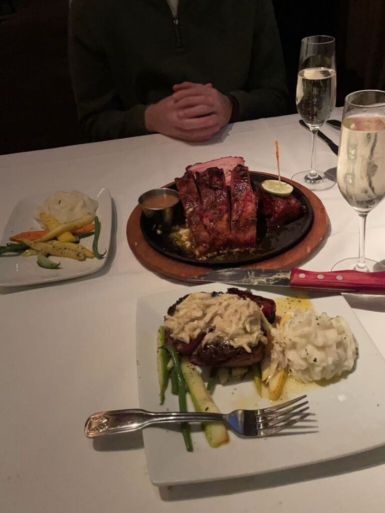 Celebrating New Year's Eve at Perry's Stakehouse in Frisco, TX