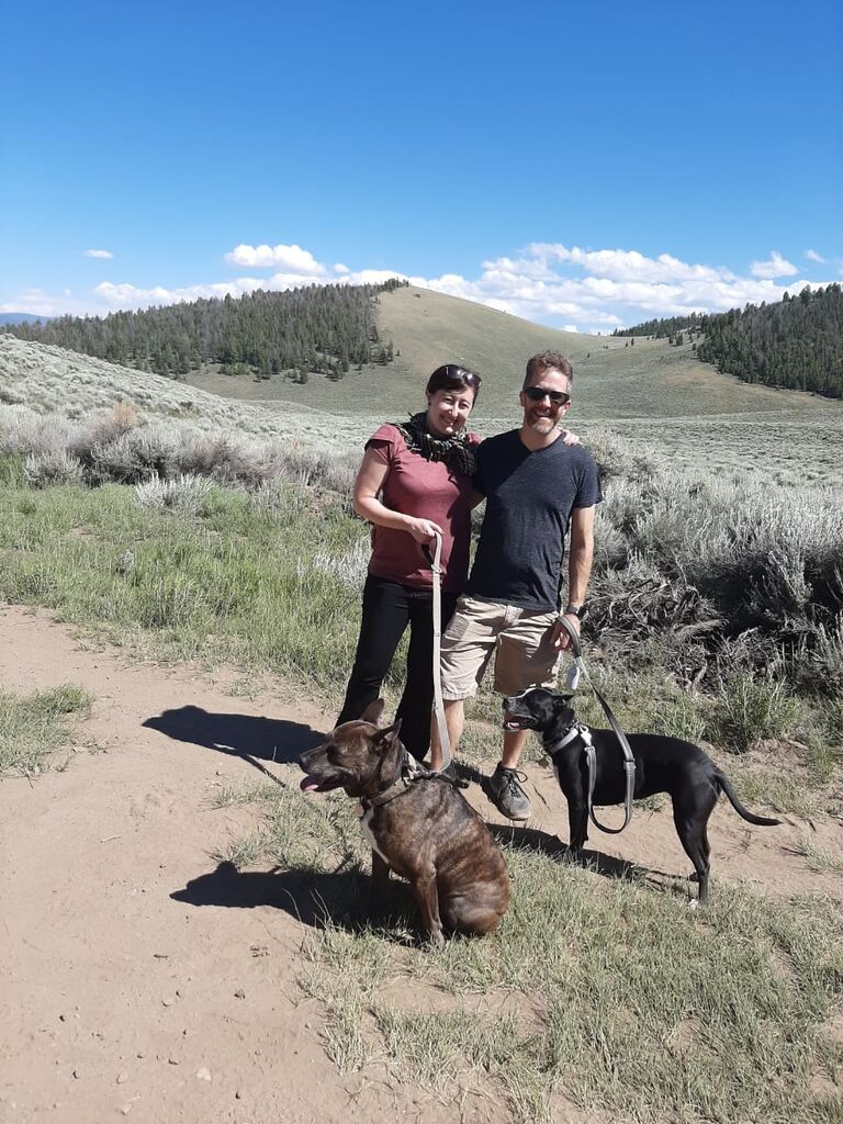 Hiking on a trip with my parents and the fur kids in Gunnison. 
