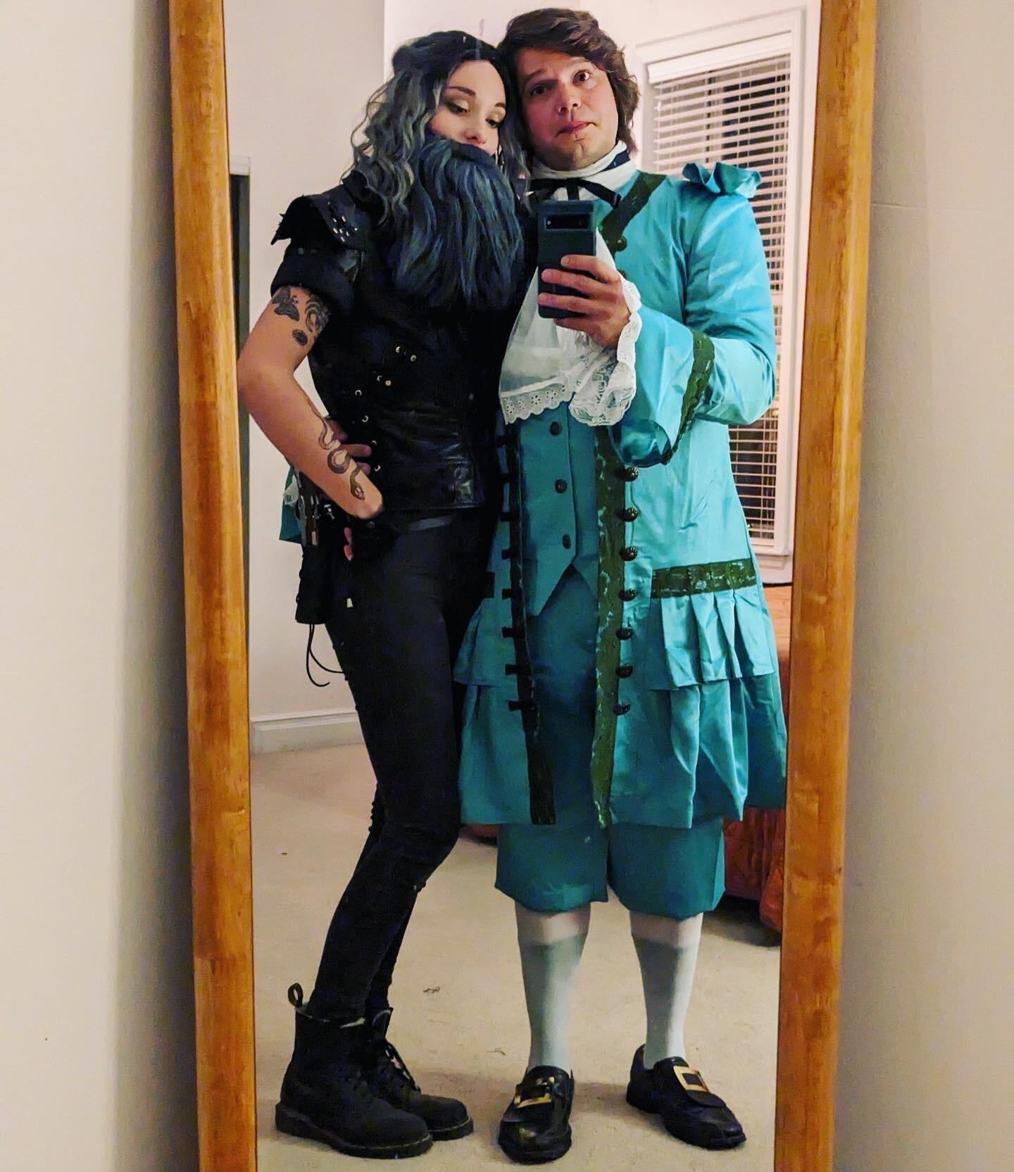Jayne and Eric as Blackbeard and Stede Bonnet "The Gentleman Pirate" for a big Halloween contest party.