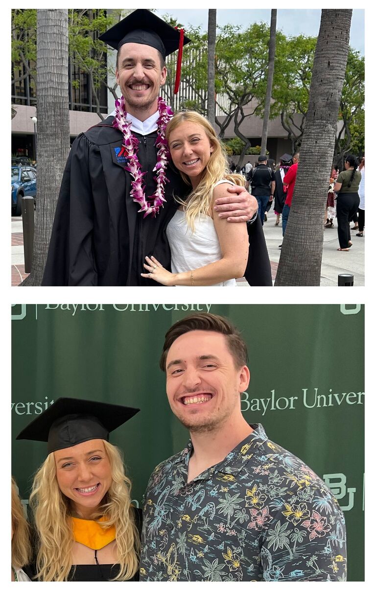 Graduations | 
Jake and Renee cheered each other on as they both earned their Master's degrees

(Jake- Marriage and Family Therapy)

(Renee - Speech Language Pathology)