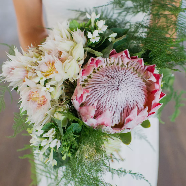 Blushing Bride Protea Wedding Bouquet 