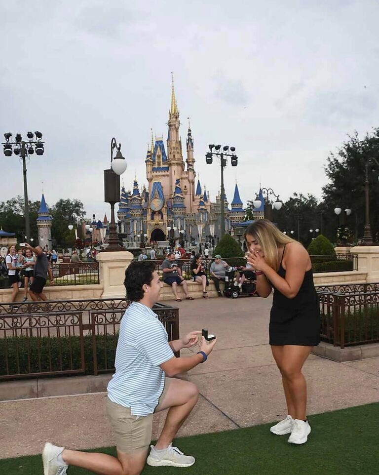 We planned a trip to Disney the whole year! I had no idea the whole time he was also planning this proposal. We got to Magic Kingdom and immediantly went to take pictures and thats when he got down on one knee. I was in shock and so happy that I still dont know if I ever said yes! Best day ever! I get to marry the love of my life and best friend!!!