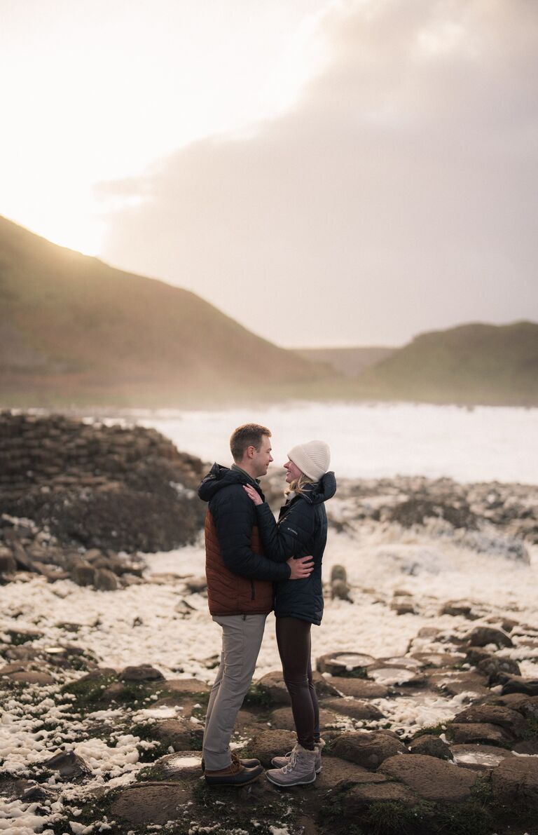 During a family trip to Northern Ireland, Luke brought Kelsey to the cliffs overlooking the Giant's Causeway and proposed!!!