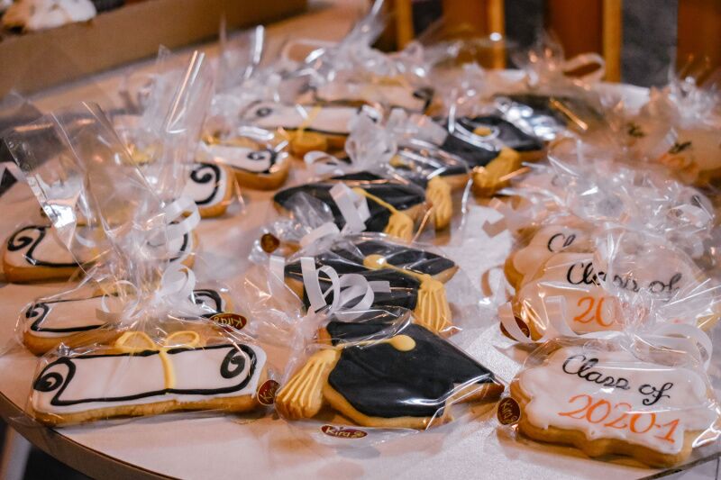 Smart cookies graduation pool party idea