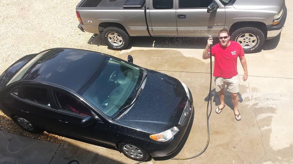 Kayla knows she is in love with David when she wakes up and walks outside to find David washing her car, just because he wanted to :)