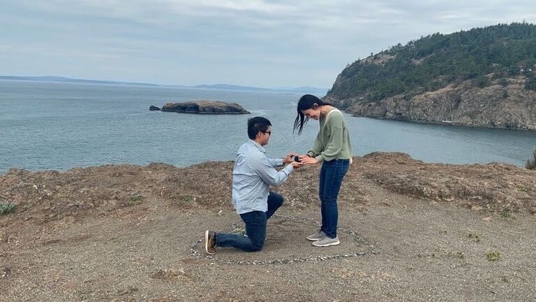 The Proposal at Rosario Beach in Anacortes, Washington