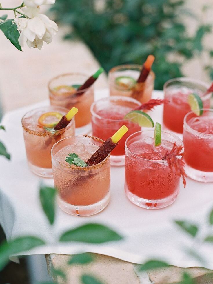 Signature cocktails with sustainable tamarind straws