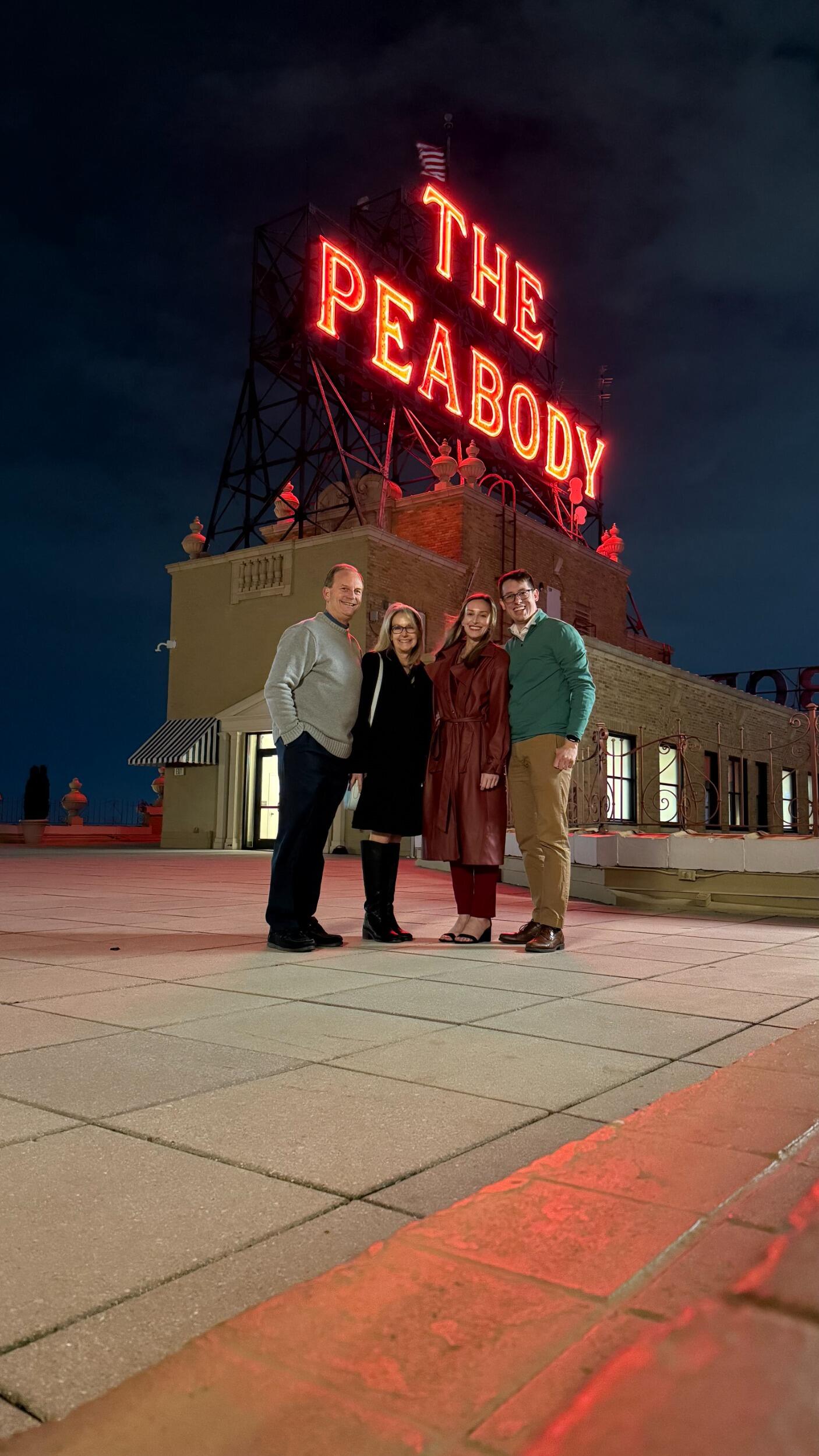 Tyler's first Christmas back in Memphis in over a decade! Tyler, Kirsten, and Kirsten's parents go out to dinner downtown on Christmas Eve and then to the Peabody to see the Christmas gingerbread village and the massive Christmas tree.