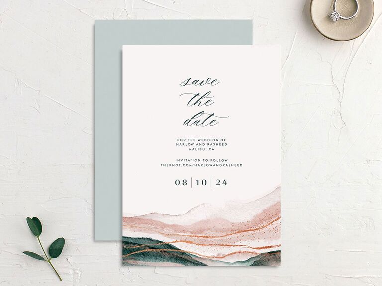 waves destination wedding save the date