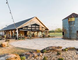 Outdoor view of beautiful barn venue at the Hidden Haven Estate