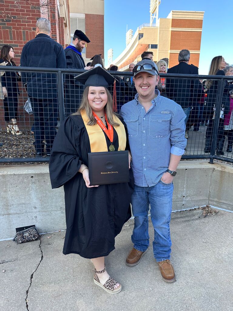 Lakin graduated OSU a semester early. Next step, move to Kansas!