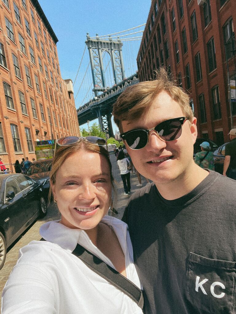 Our first big trip together, NYC! Picture is in Dumbo, Brooklyn