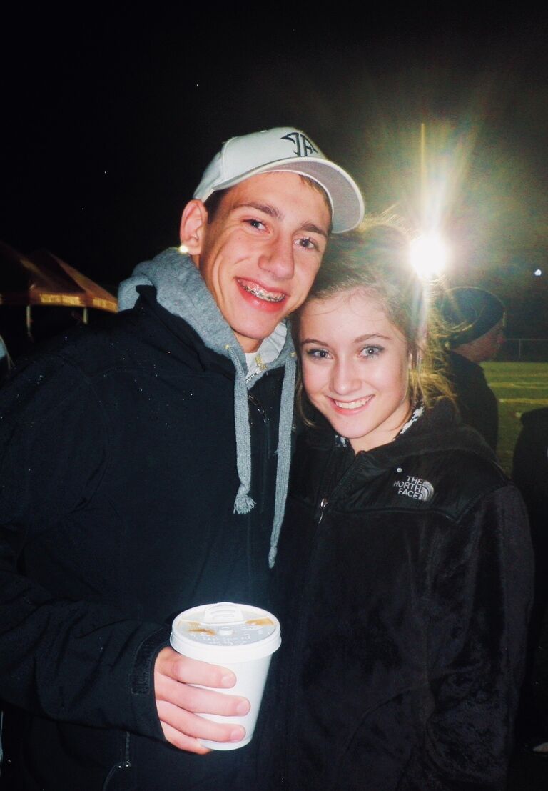 Homecoming Football Game Freshman Year | John & Steph met in art class their first semester and quickly became friends. 
