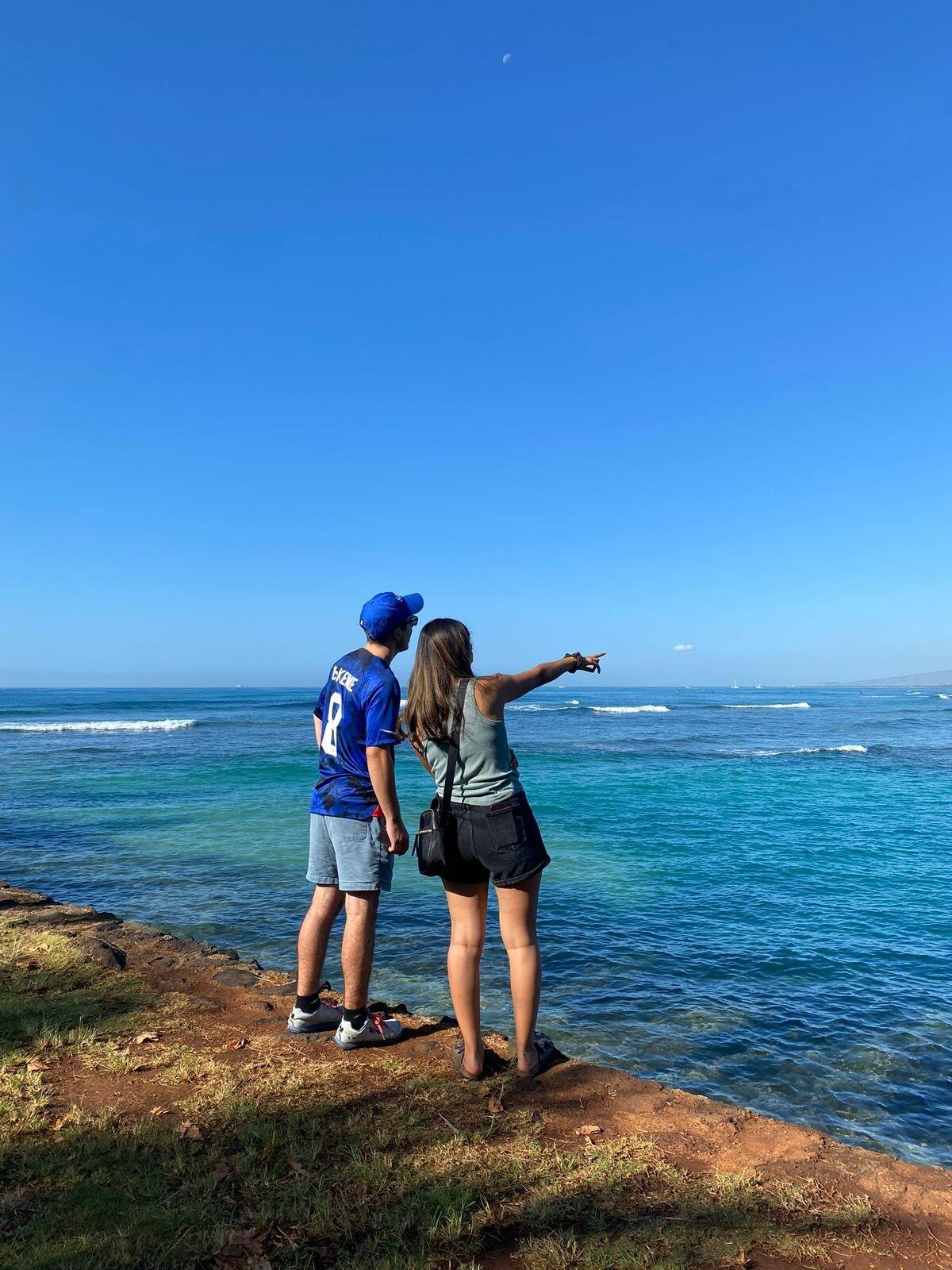 In-between their graduating years, Mel and Cade decided to be student missionaries from 2022-2023. Mel went to teach highschoolers in Costa Rica while Cade pastored in Hawaii. This picture was a week in-between the year that Cade's family took to visit him with Mel. It was a long, tough year for the both of them, but what came out of that year strengthened them individually and as a unit.
