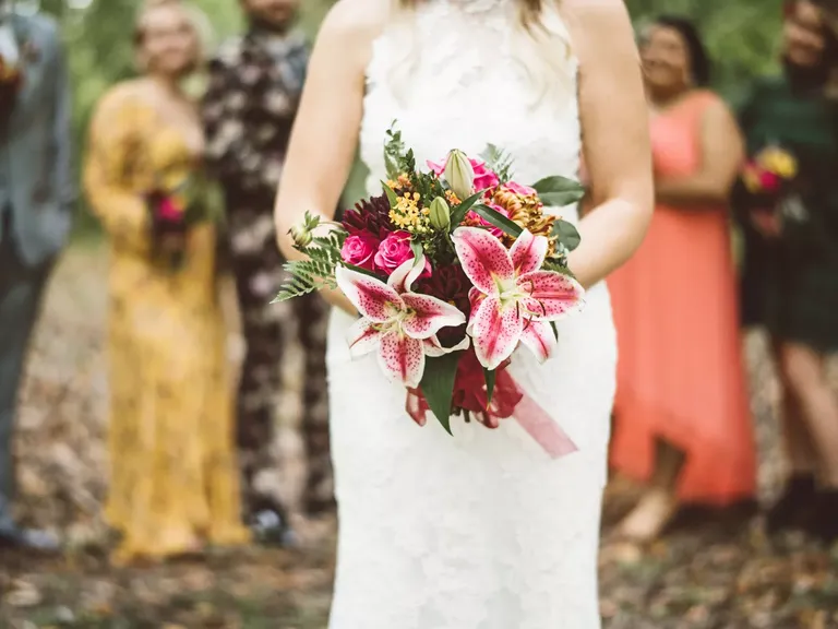 Tiger Lily Color Bridesmaid Dresses