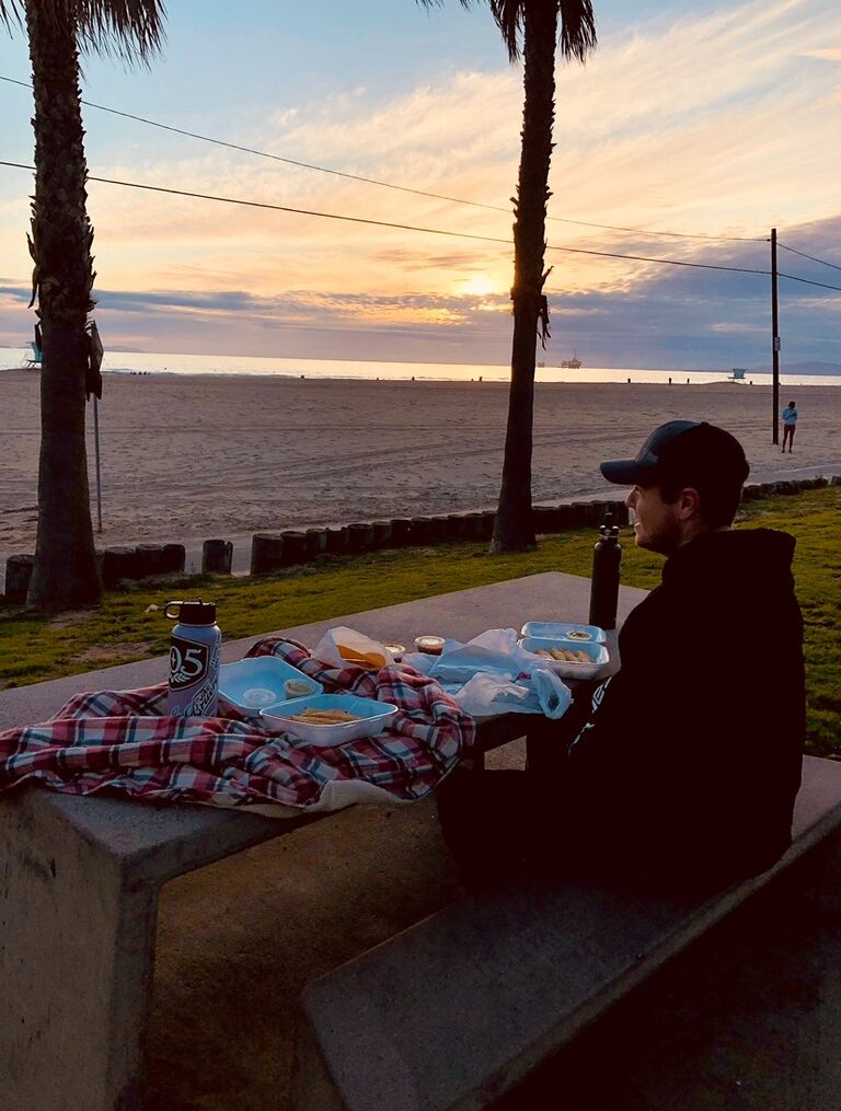 My college was the first university to cancel in person commencement and I was devastated. So, Chase picked up some Mexican food and took me "out" to eat to celebrate me "graduating" from college. 