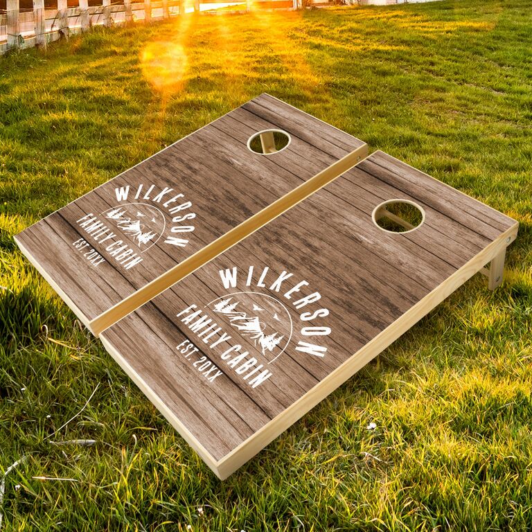 Personalized cornhole set anniversary gift for couples who have everything