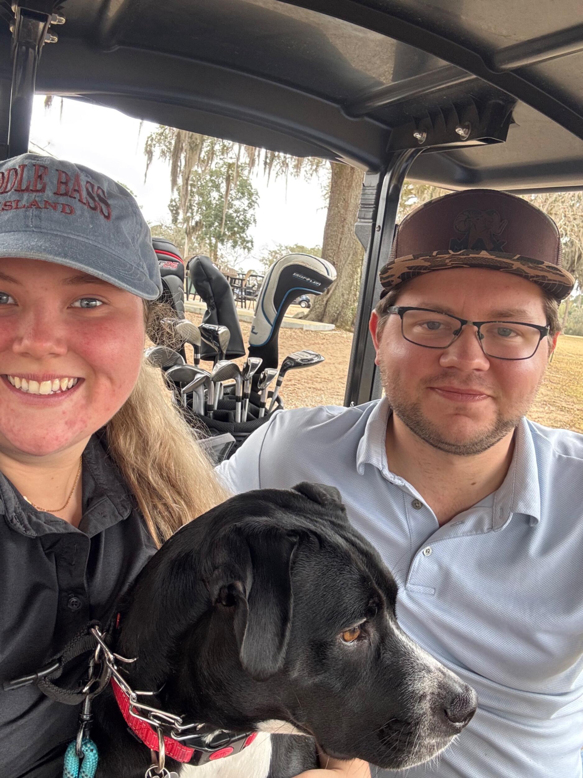 Found a golf course that allows dogs. 