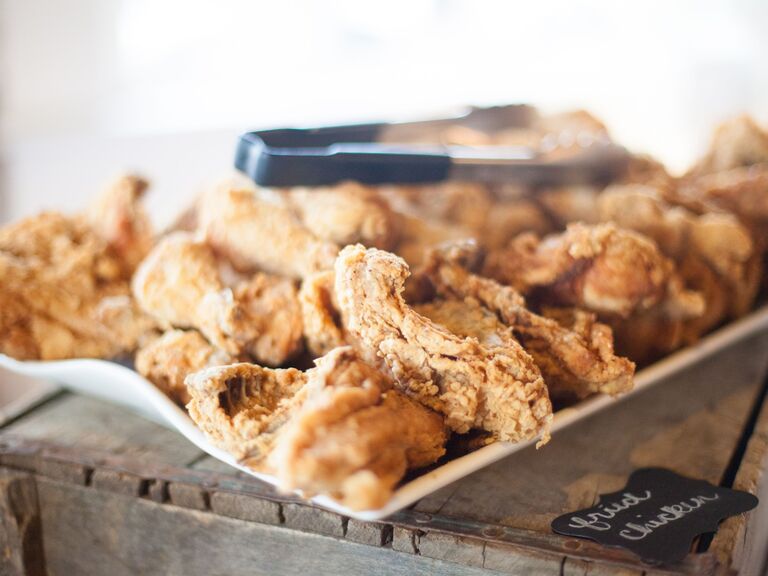 Fried chicken for your wedding reception food ideas