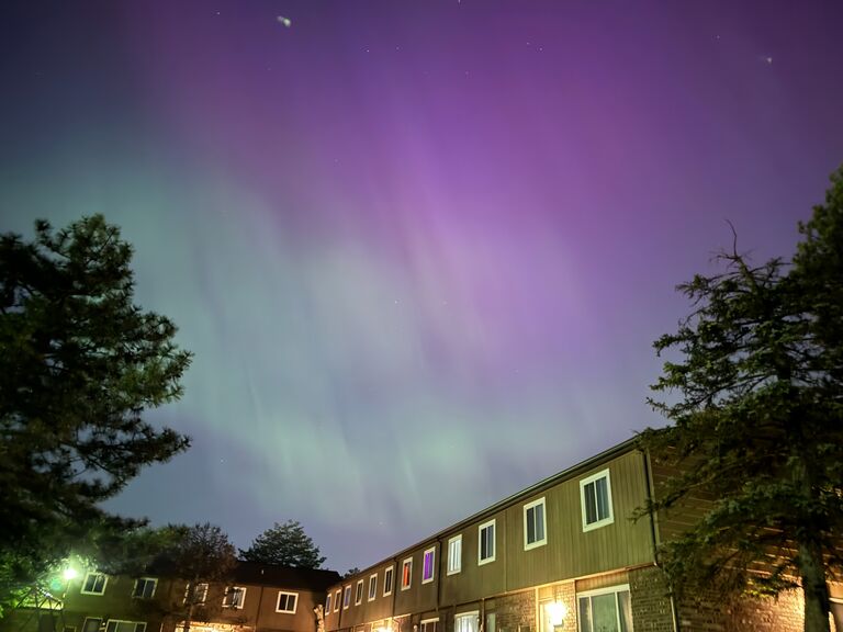 We saw the Northern Lights from our window!! Such a cool experience! 