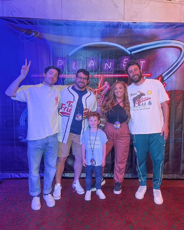 Took King to his first concert and met our favorite group, Two Friends!