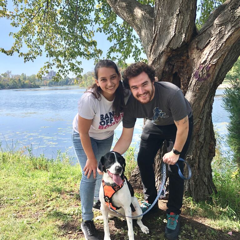 We adopted Juno 10 days after moving in together. A little (a lot?) reckless, but it turned out absolutely perfect.