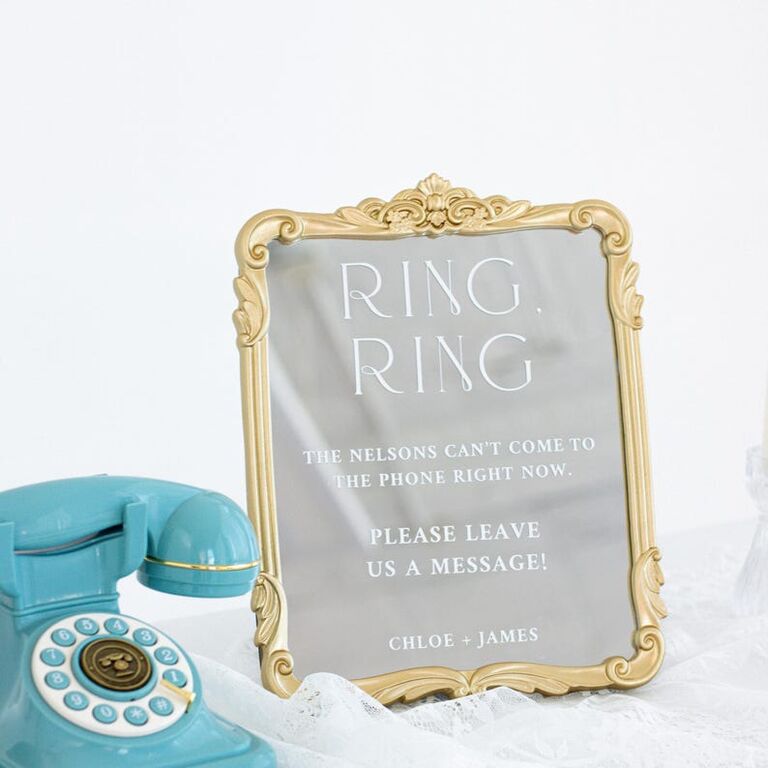 Audio guest book mirror sign