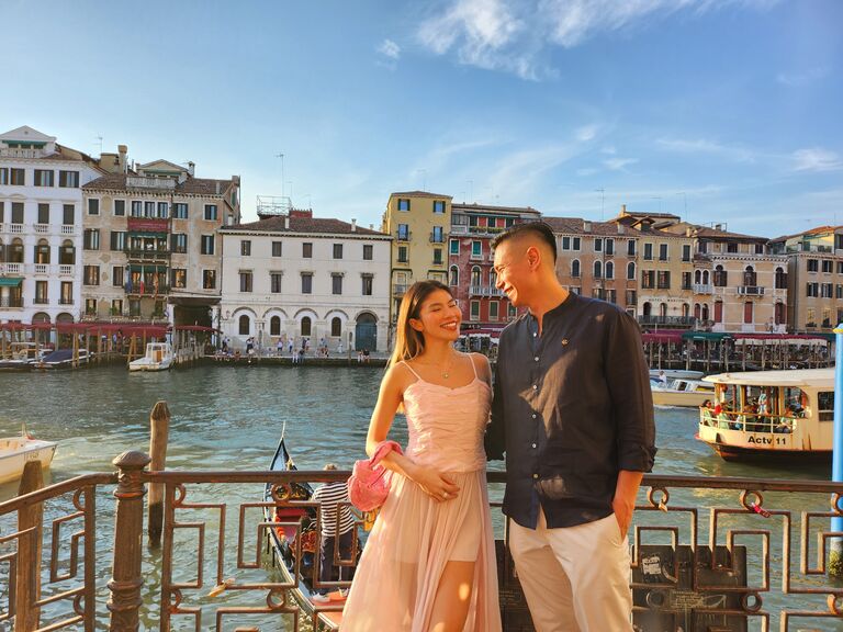 Our first trip abroad!! Dru cried a little when he set foot in Venice.