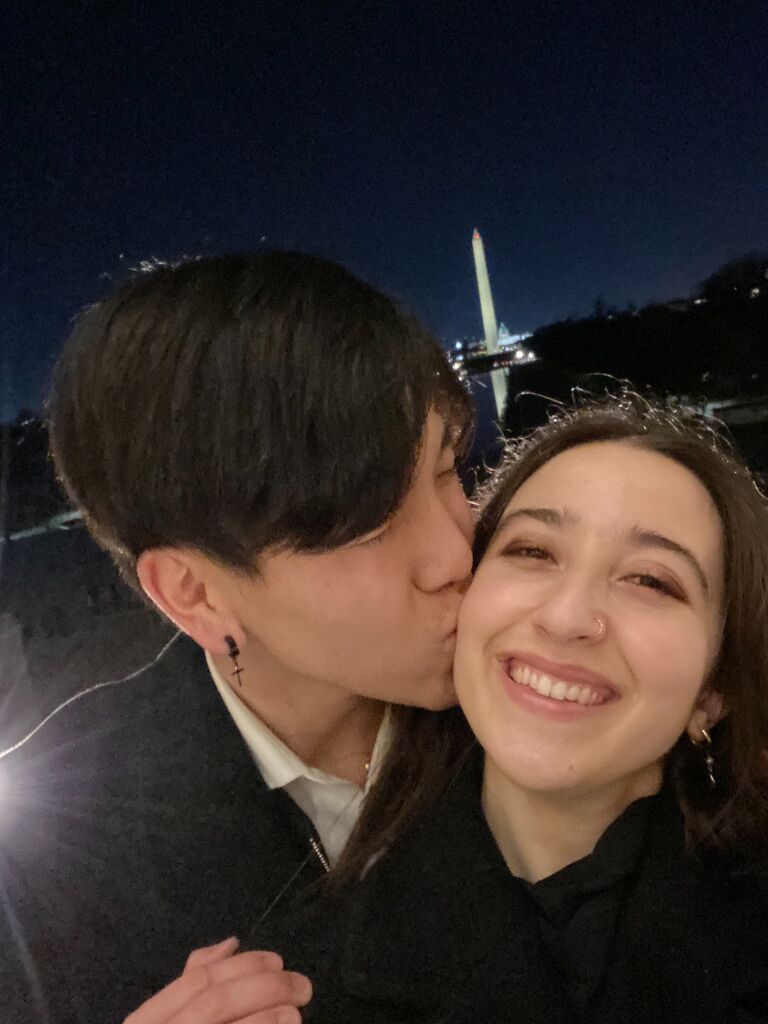 At the Lincoln Memorial 