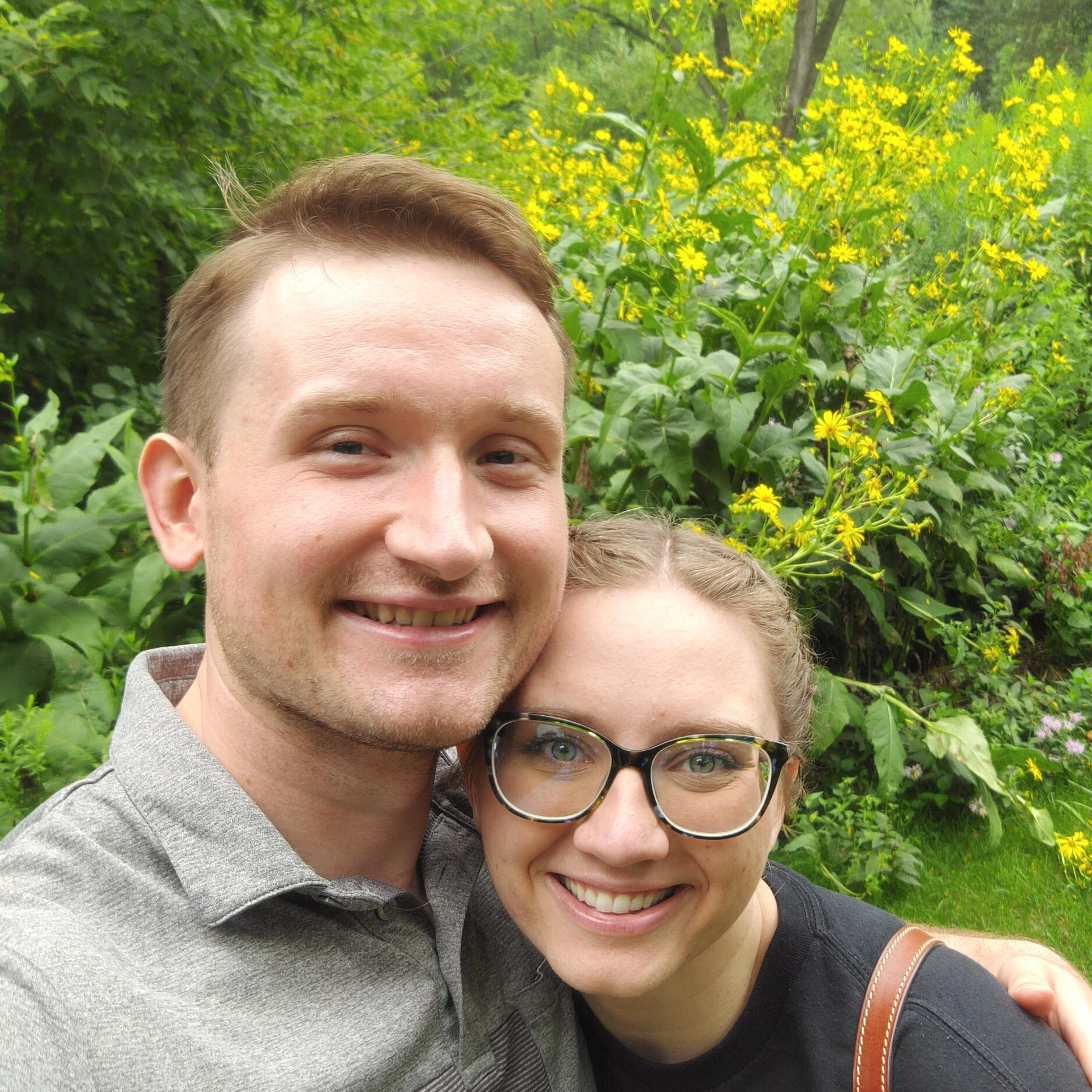 At Paul E. Stry Nature Preserve, checking it out as a possible location for our engagement shoot.
