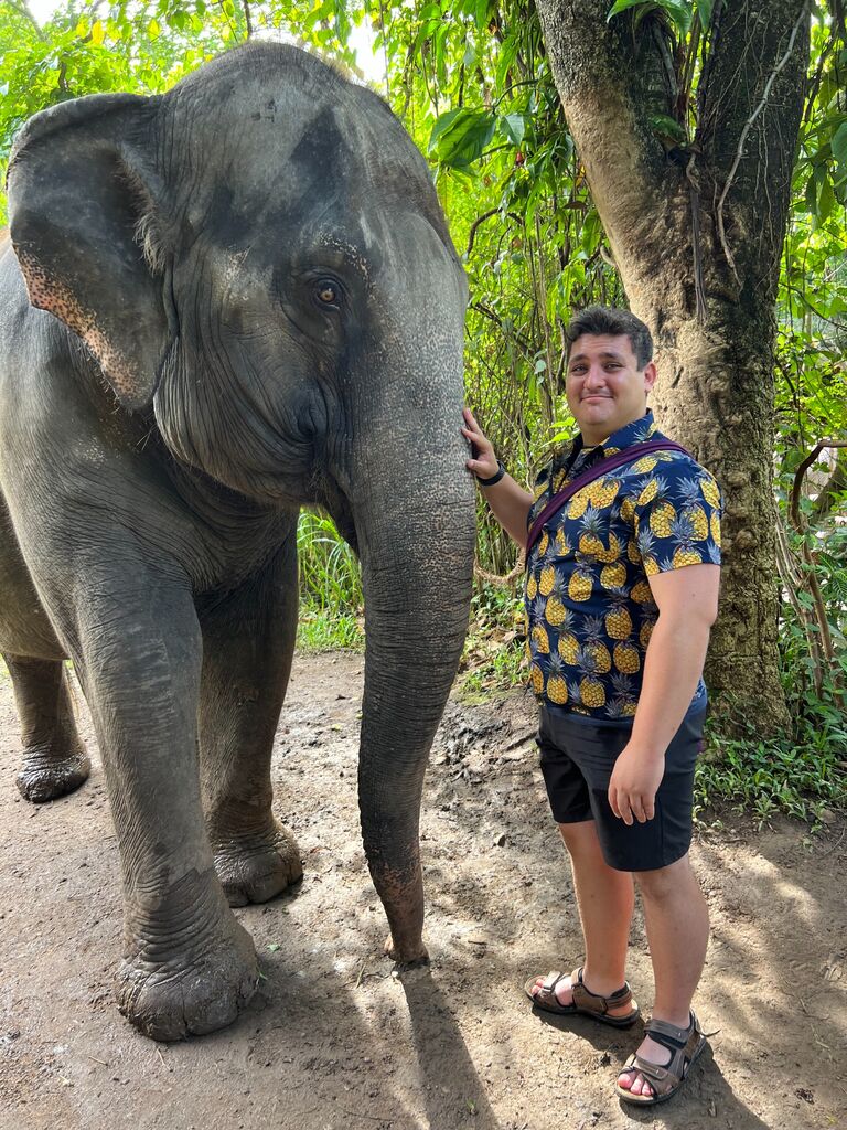Emily helped Matthew to live his childhood dream by organising an elephant care day...