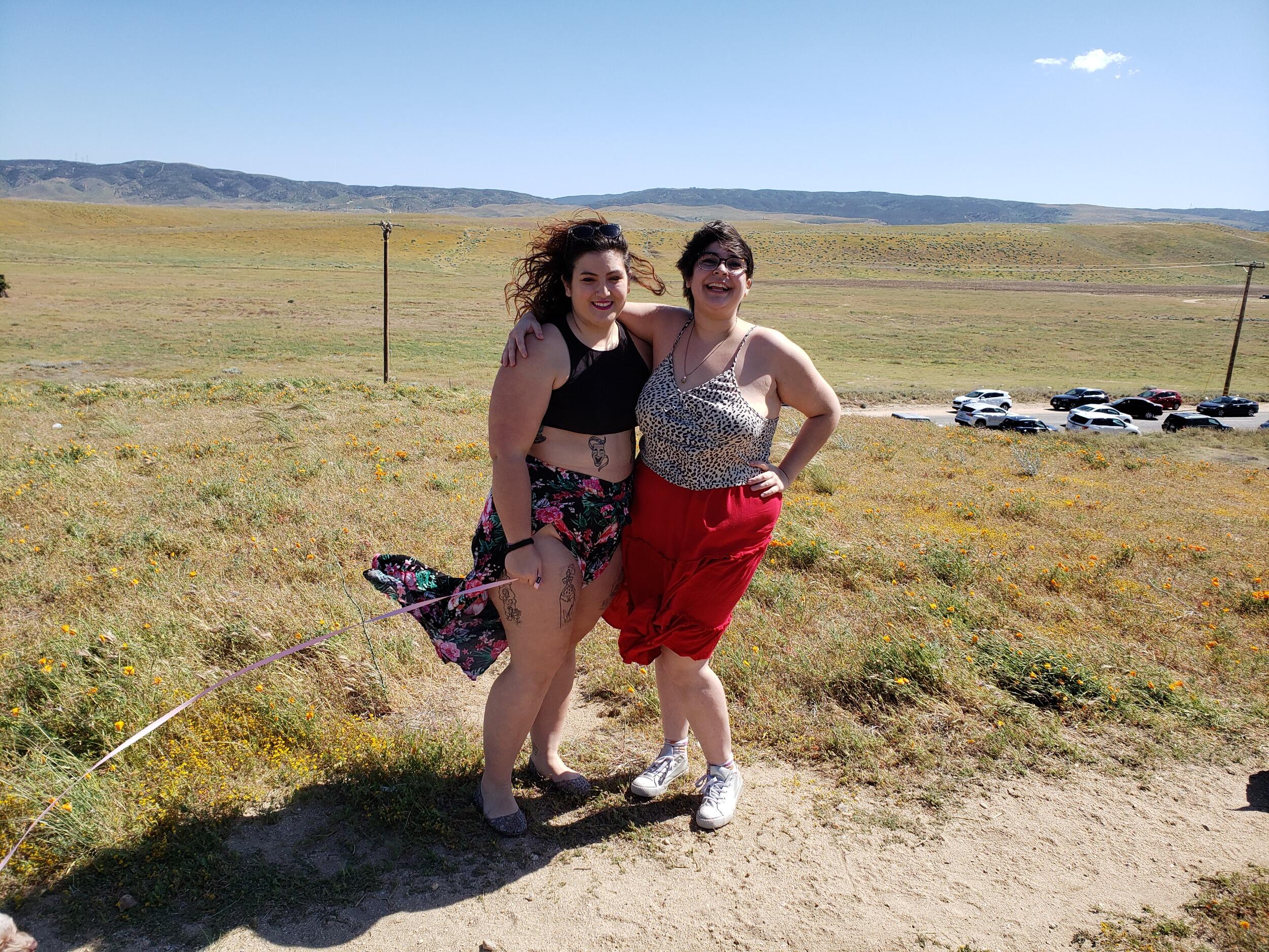 Ada surprised Simone and took her to see the Poppies in Santa Clarita