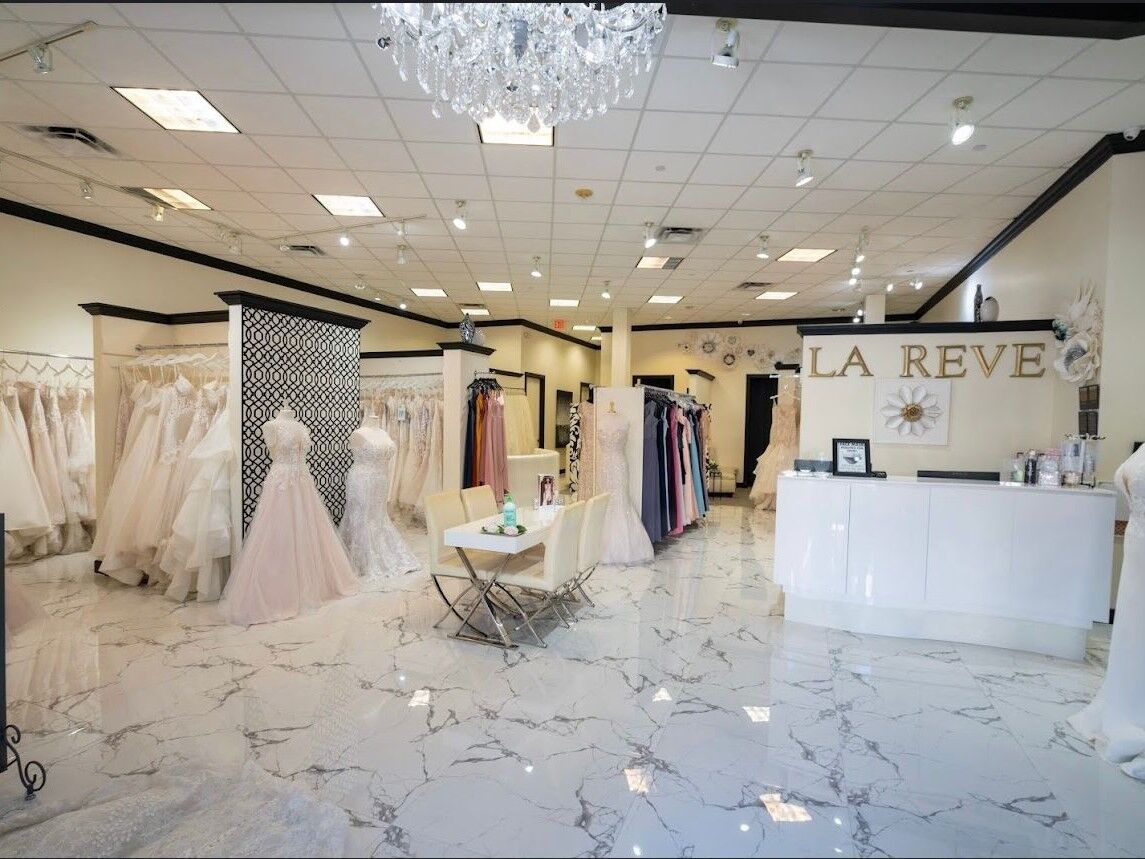 Inside the bridal attire boutique in Houston