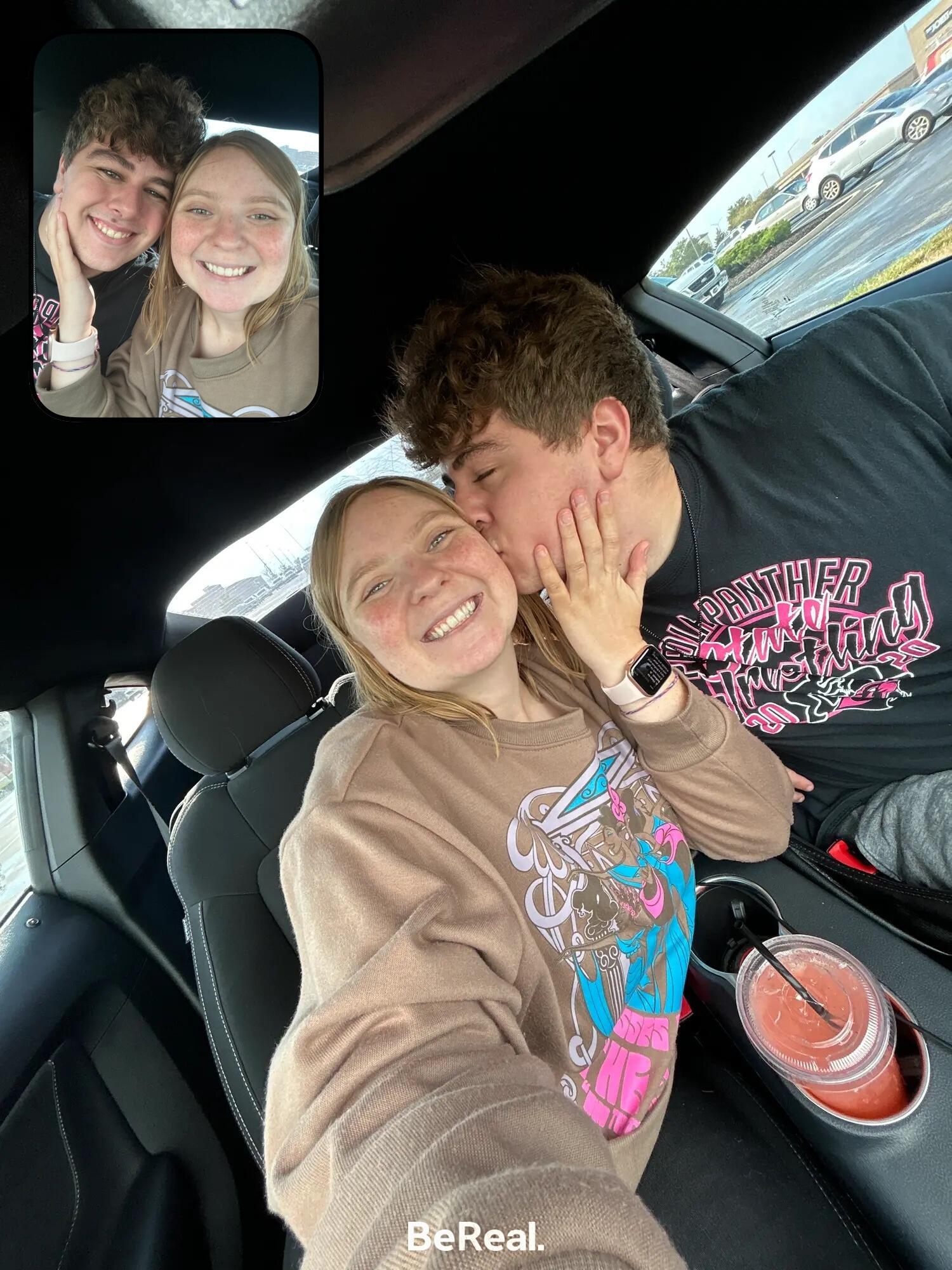Lots of fun selfies and BeReals taken throughout our  1.5 years of dating.