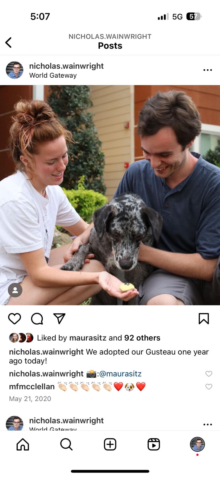 Rachel and Nick adopt their first animal together, Gusteau (Gus) and continue to build their little Florida Family. 
