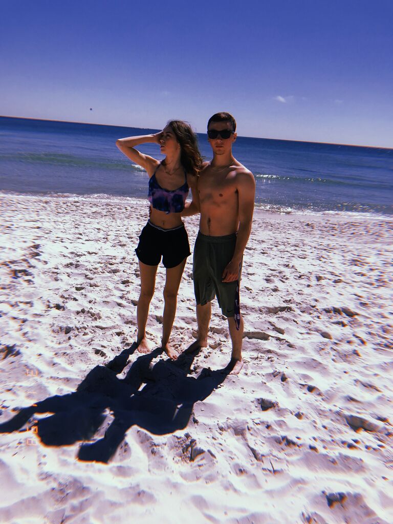 Gulf Shores Beach, AL -
As we can see by now, the common theme is JT never smiles...lol