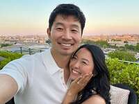 Simu Liu and his fiancée Allison Hsu at their proposal in Paris