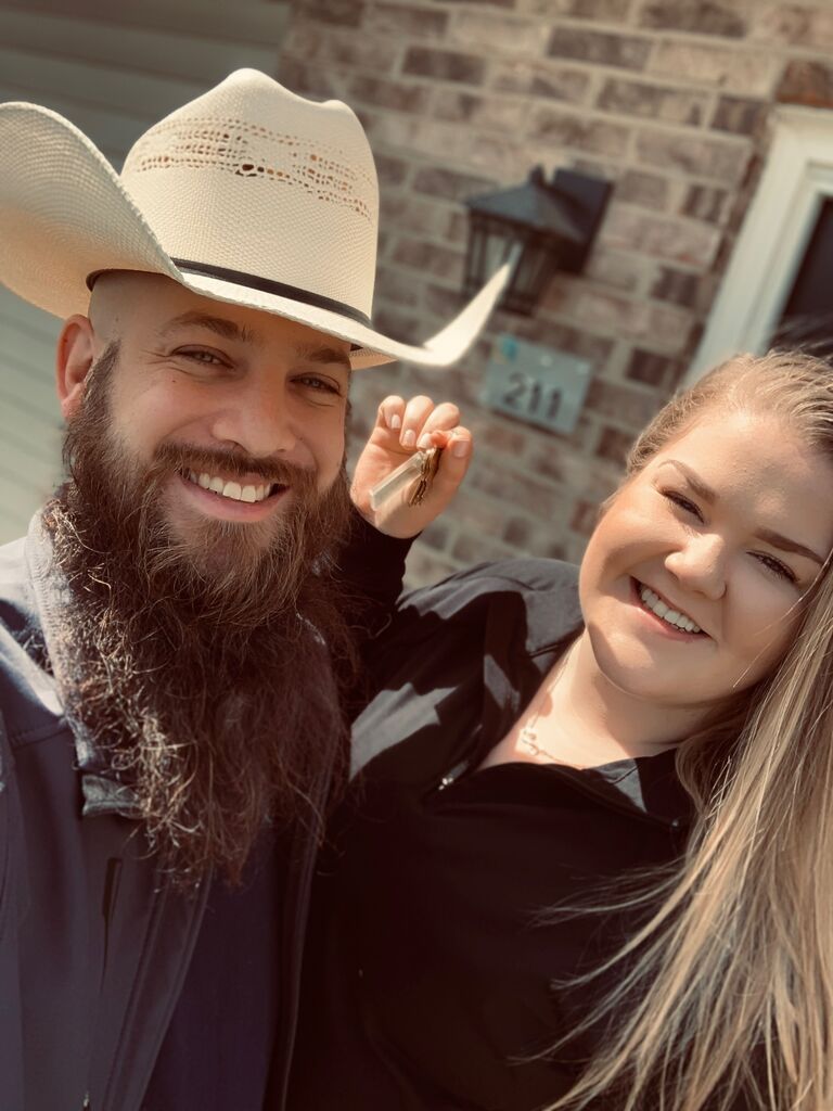 We pick up the keys to our first place together.