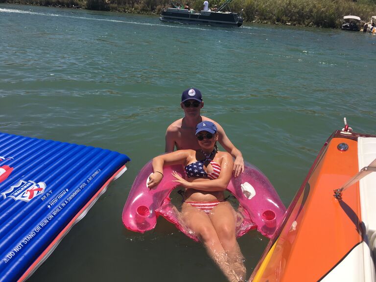 Having fun in the sun in lake Havasu with Anthony's family for the summer!