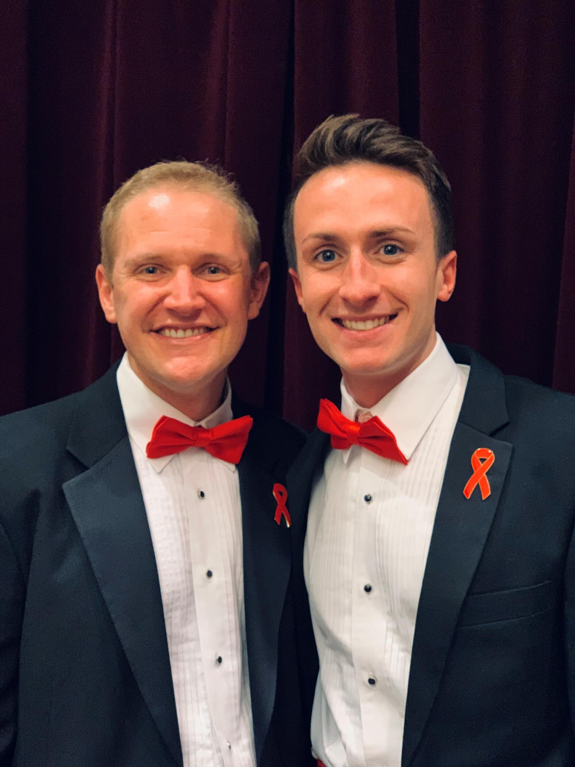 We met in the Boston Gay Men's Chorus in 2017.  Bryan had been in the Chorus already for a few years and Zach was a new member. After several concerts and a tour to South Africa, we started dating in March 2019. 
