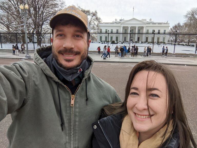Gavin and Amber celebrated their one-year anniversary in Washington D.C. It would be a year of big events, including their first trip to the Arizona Renaissance Fair (where they bought matching engagement rings), seeing Amber's favorite band in person (Evanescence), meeting each other's parents, and completing a ridiculous number of escape rooms. 