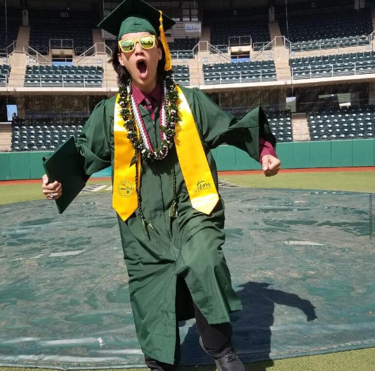 Josh graduates from the University of Hawaii at Manoa, receiving his Bachelor's of Science in Travel Industry Management. 